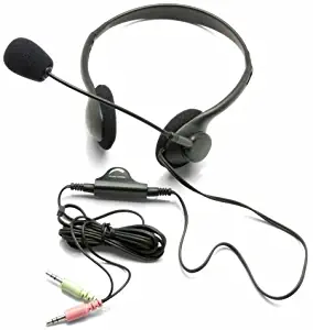 ProHT Lightweight Headset (87070) with Microphone & Volume Control, Durable Stereo Headphones, 6 ft. cord, Black