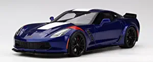 2017 Chevrolet Corvette Grand Sport Admiral Blue USA Exclusive Series Release 4 1/18 Model Car by GT Spirit For Acme US004