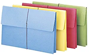 Smead Expanding File Wallet withClosure, 2" Expansion,Closure, Legal Size, Assorted Colors, 50 per Box (77271)