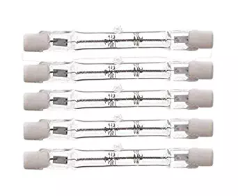 CTKcom Bulbs(5 pack) - J Type 78mm Double Ended 120 Volts 100Watt T3 Halogen Bulb R7S Double Ended Filament Flood Lights Quartz Tube Lamps 120V 100W,5 pack