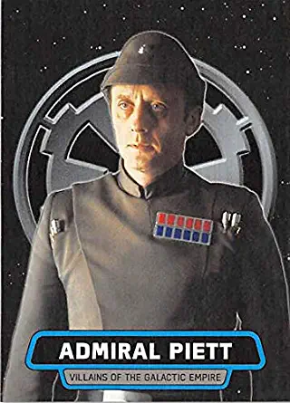 Admiral Piett trading card Galactic Empire Star Wars Rogue One Topps #6 Insert Edition Mission Briefing