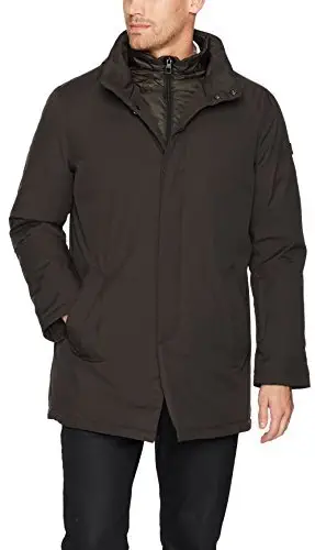 TUMI Men's Water Repellent Commuter Jacket with Removable Vest