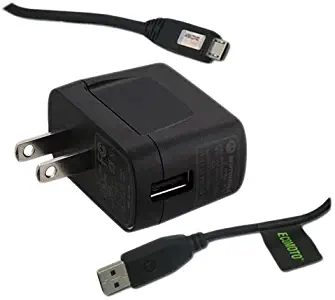 Motorola SPN5504 Original Travel Charger with Detachable Micro USB Data Cable - Non-Retail Packaging - Black