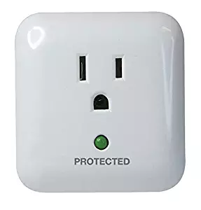 Prime PB802105 1 Outlet 900 Joule Surge Tap, End of Service Alarm, White