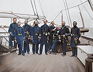 Admiral John A Dahlgren and his officers during the American Civil War Poster Print by Stocktrek Images (17 x 11)