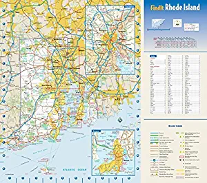 Rhode Island State Wall Map - 15.75" x 14" Paper