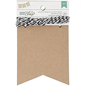 DIY Shop Notch Banner by American Crafts | 24-piece | Includes hanging string