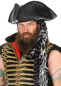 elope Octopus Pirate Costume Hat, Black, for Adults