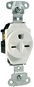 Legrand-Pass & Seymour 5651WCC8 Specification Grade Single Receptacle 15-Amp 250-volt-volt, White