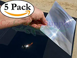 Premium Fresnel Lens Full Page 8.3" x 11.75" Sheets Bookmark Magnifying Glass. Unbreakable for TV, Reading, Close Work, Solar Oven, DIY Projection TV Plans. (5 Pack Premium Grade Large Lens)