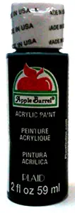 Apple Barrel Acrylic Paint in Assorted Colors (2 Ounce), 20504 Black