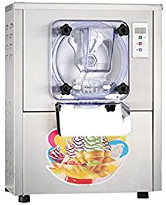 Commercial Hard Ice Cream Machine, Lolicute Stainless Steel Ice Cream Maker 20L/h LCD Display 3000/Min Rotate Speed 110V (Ship from US)