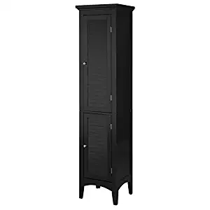 Pemberly Row 63" 2-Door Linen Tower in Dark Espresso