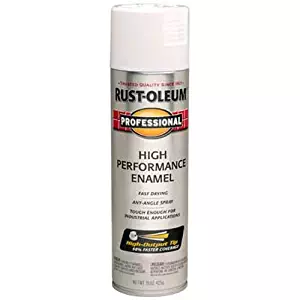 Rust-Oleum 7592838 Professional High Performance Enamel Spray Paint, 15 oz, Gloss White
