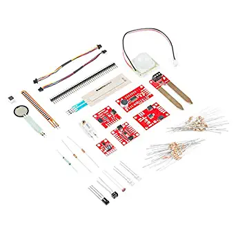 SparkFun Sensor Kit - 17 Unique sensors Includes 4 Qwiic Boards for Rapid prototyping Learn Gesture Sensing Humidity Temperature Motion Touch Sound Altitude Acceleration and More (Arduino-Compatible)