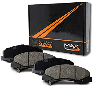 Max Brakes Front Carbon Ceramic Performance Disc Brake Pads KT115151 | Fits: 2015 15 Fit Hyundai Genesis 3.8 R-Spec Models