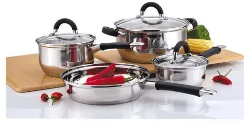 Culinary Edge 02227 Stainless Steel 7-Piece Cookware Set