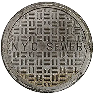 AU Funny Door Mats Sewer Cover Welcome Doormat NYC Sewer 2 Feet Round