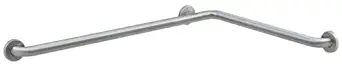 Bobrick 58616.99 304 Stainless Steel Two-Wall Tub/Shower Toilet Compartment Grab Bar, Peened Finish, 1-1/4