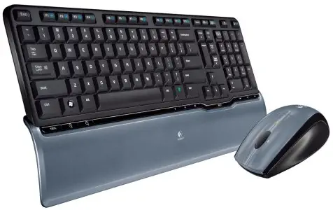 Logitech S520 Cordless Desktop Keyboard and Laser Mouse (Black/Grey)